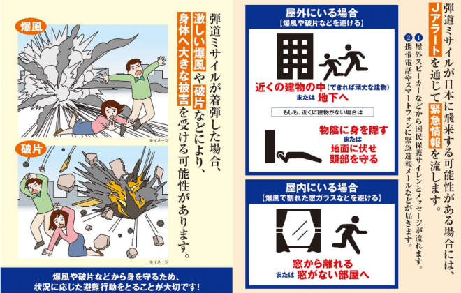 内閣府-弾道ミサイル落下時の行動（チラシ2）