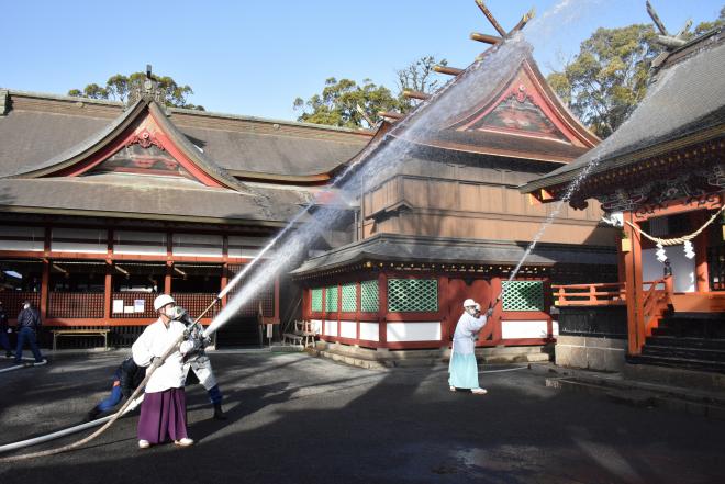 鹿児島神宮防火訓練の様子（令和5年度）