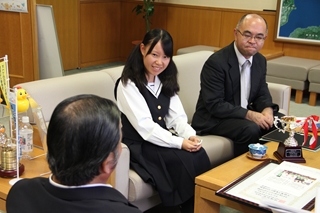 国分中央高校3年の上野優里香(ゆりか)さん