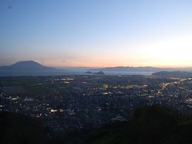 国分・隼人の市街地の夜景の画像