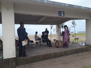 国分キャンプ海水浴場海開き式