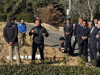 農林水産大臣視察の様子