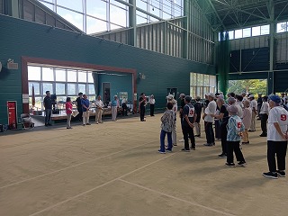 市長が挨拶する様子
