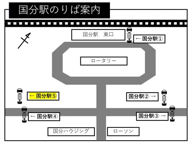 国分駅バス乗り場